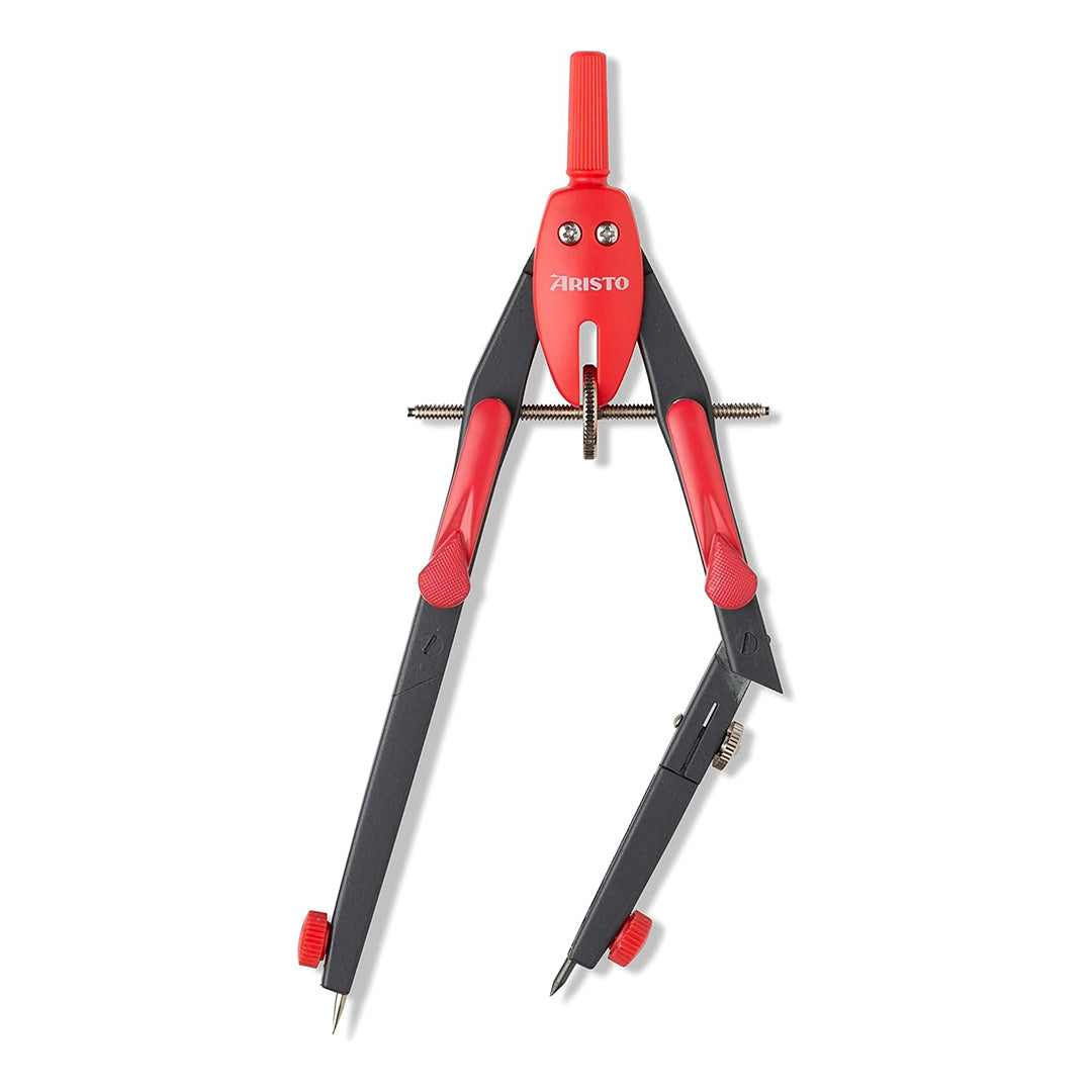 Bts Compass Set Aristo | Rapid Adjustment Compass | College BTS | Neon Red Colour – AARCAAI