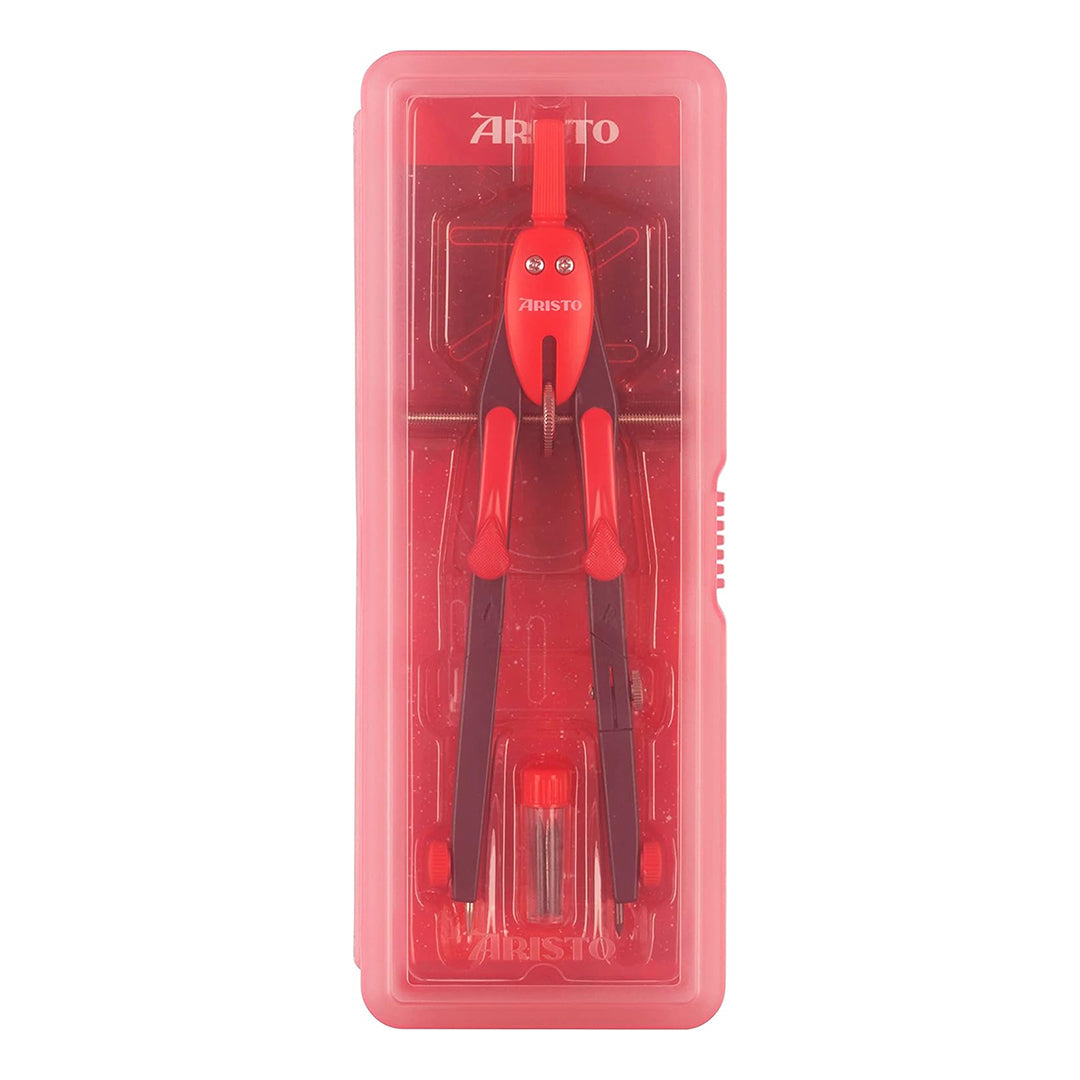 Bts Compass Set Aristo | Rapid Adjustment Compass | College BTS | Neon Red Colour – AARCAAI