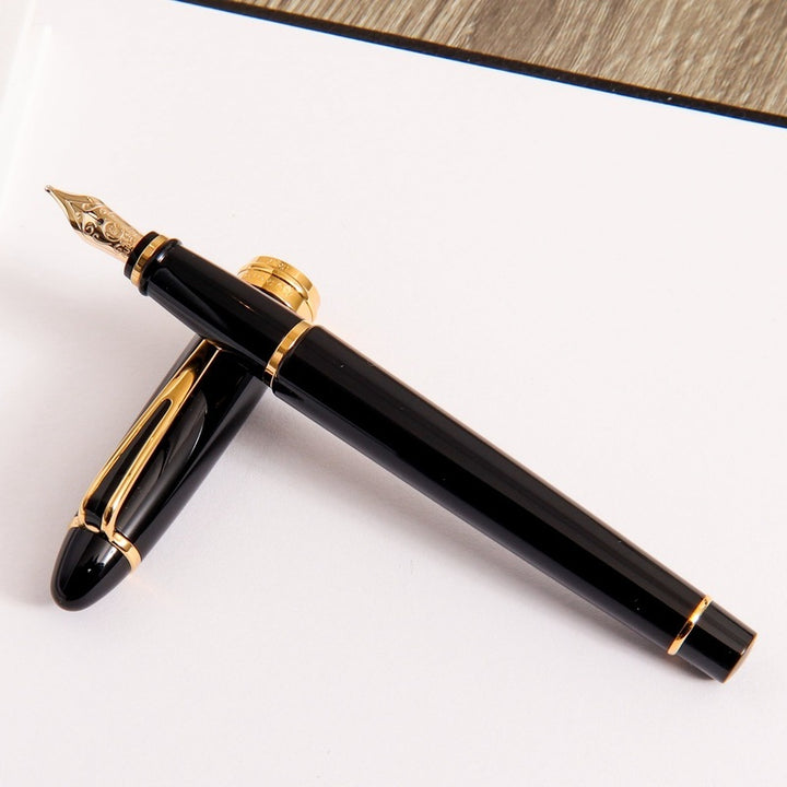 Aurora Ipsilon Deluxe Black with Gold Trims Fountain Pen