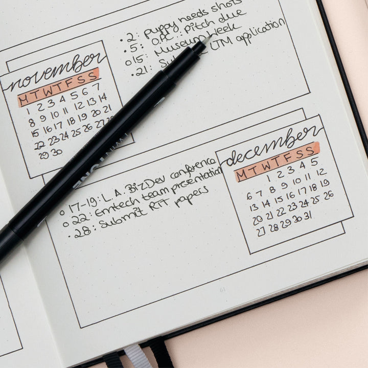 LEUCHTTURM1917 Dotted NOTEBOOK - BULLET A5 - Black