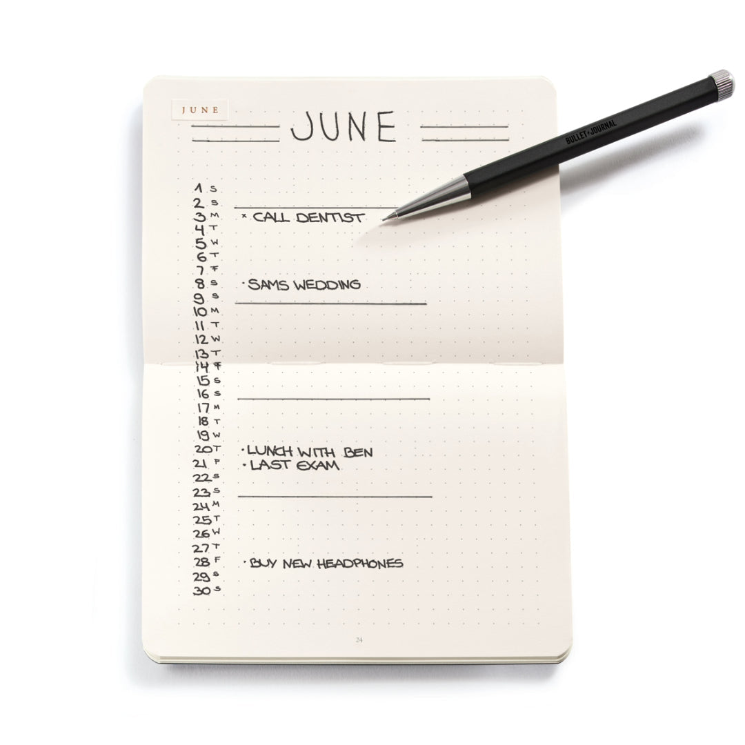 LEUCHTTURM DOTTED NOTEBOOK-BULLET JOURNAL A6 (46) PACK OF 3 -Black