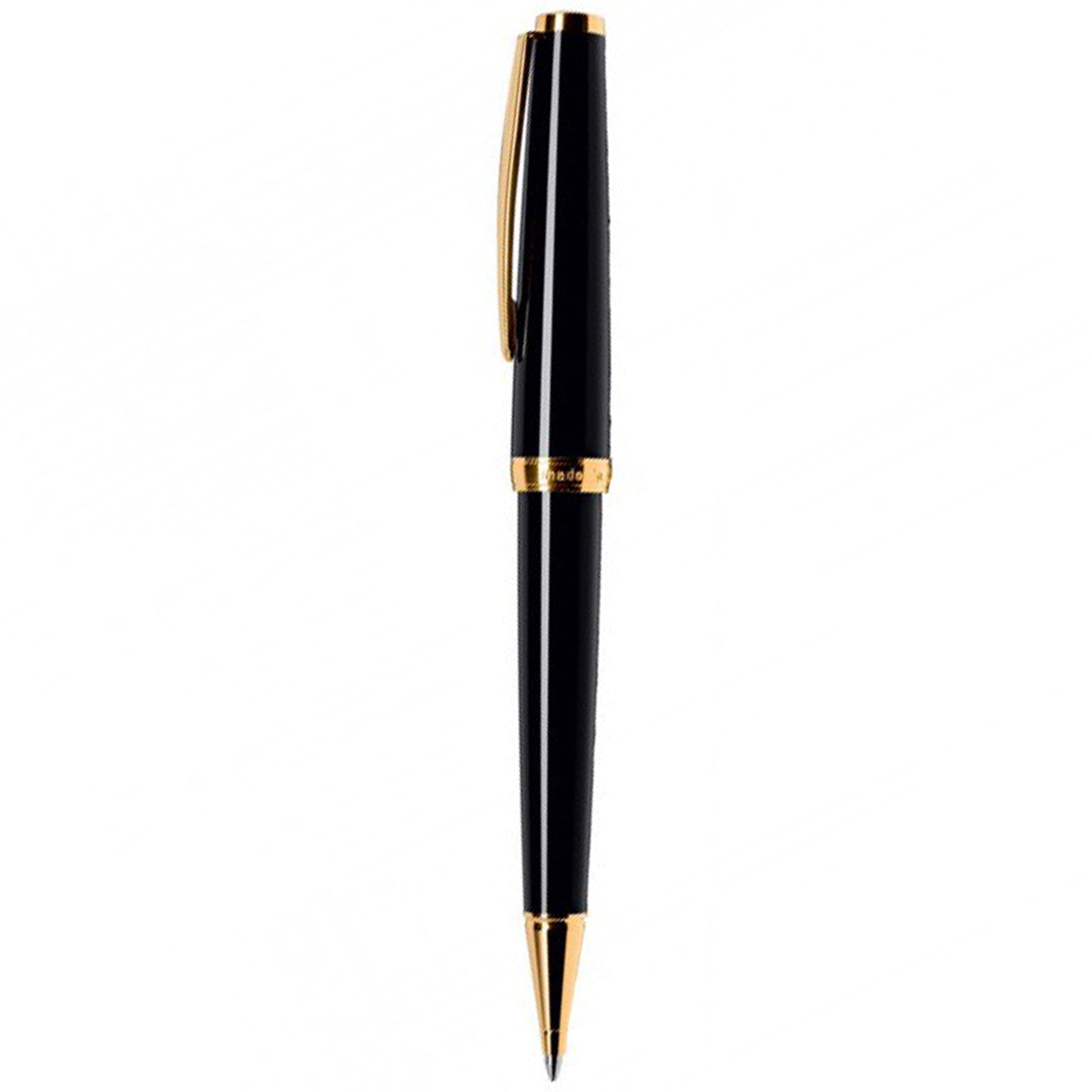 Cleo Skribent | Classic Black Ball Point pen | Twist Mechanism | Gold Plated Fittings.