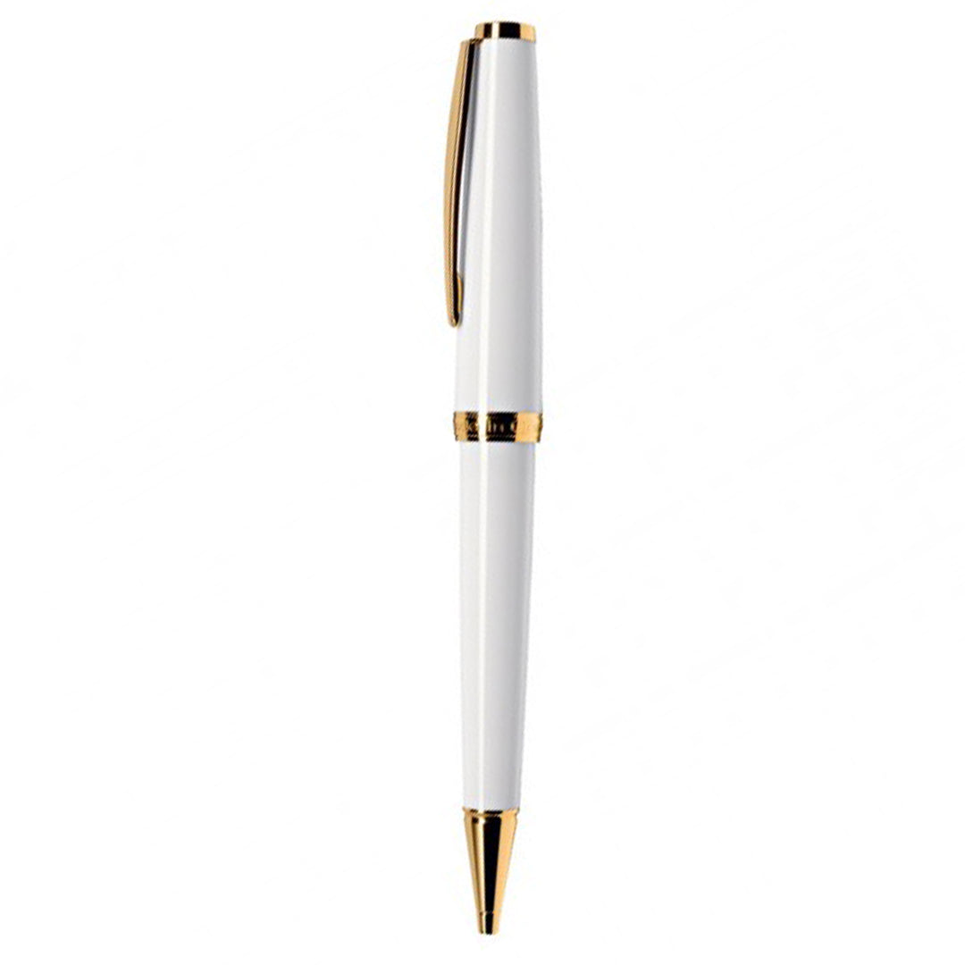 Cleo Skribent | Classic | White Gold Ball Point pen | Gold Plated Fittings