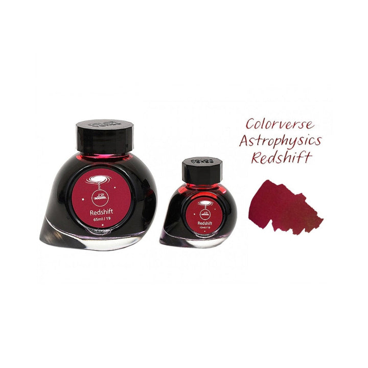 Colorverse | Astrophysics Series | Season 2 | Fountain Pen Ink | Redshift | Red | 65ml and 15ml | 2 Bottle Set