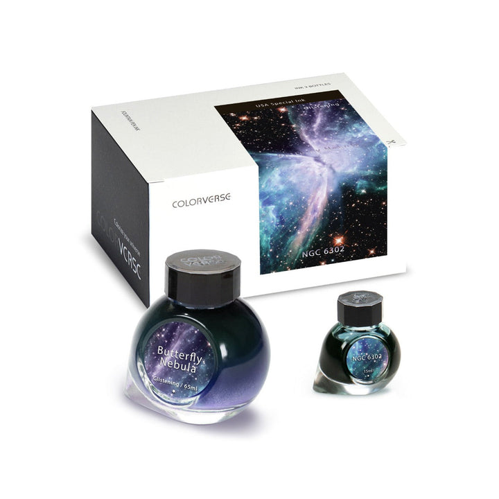 Colorverse | Blue | Fountain Pen Ink Bottled | Special Ink | Butterfly Nebula &amp; NGC 6302 (65ml+15ml)