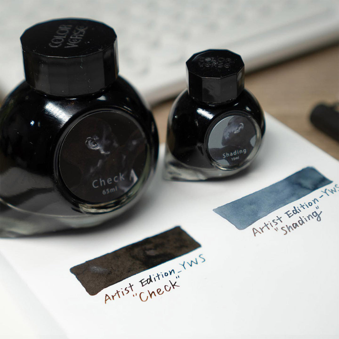 Colorverse | Blue | Fountain Pen Ink Bottled | The Artist Edition | Check &amp; Shading 65ml, 15ml Set
