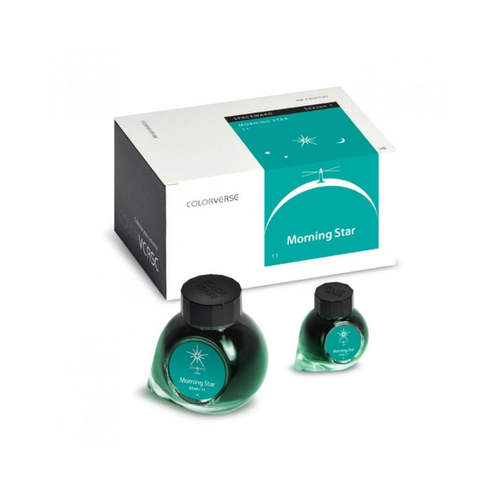 Colorverse  Fountain Pen Ink | Spaceward Series | Morning Star | Turquoise | 65ml &amp; 15ml | 2 Bottle Set