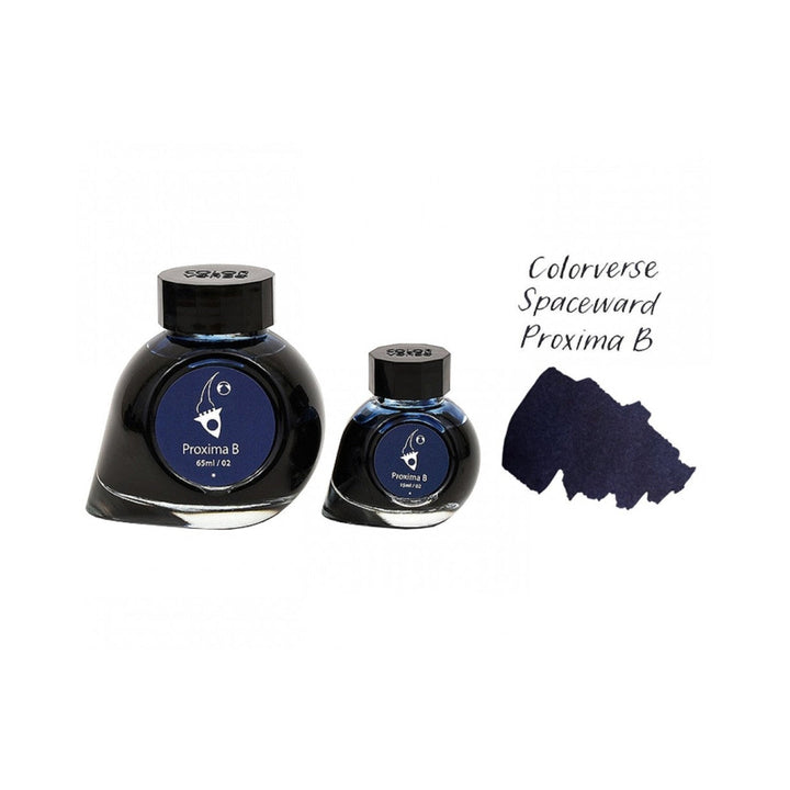 Colorverse Ink | Spaceward Series | Proxima B | Blue | Fountain Pen Ink Bottled | 65ml &amp; 15ml | 2 Bottle Set