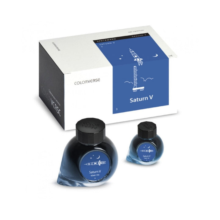 Colorverse Ink | Spaceward Series | Saturn V | Dark Blue | 65ml &amp; 15ml | 2 Bottle Set