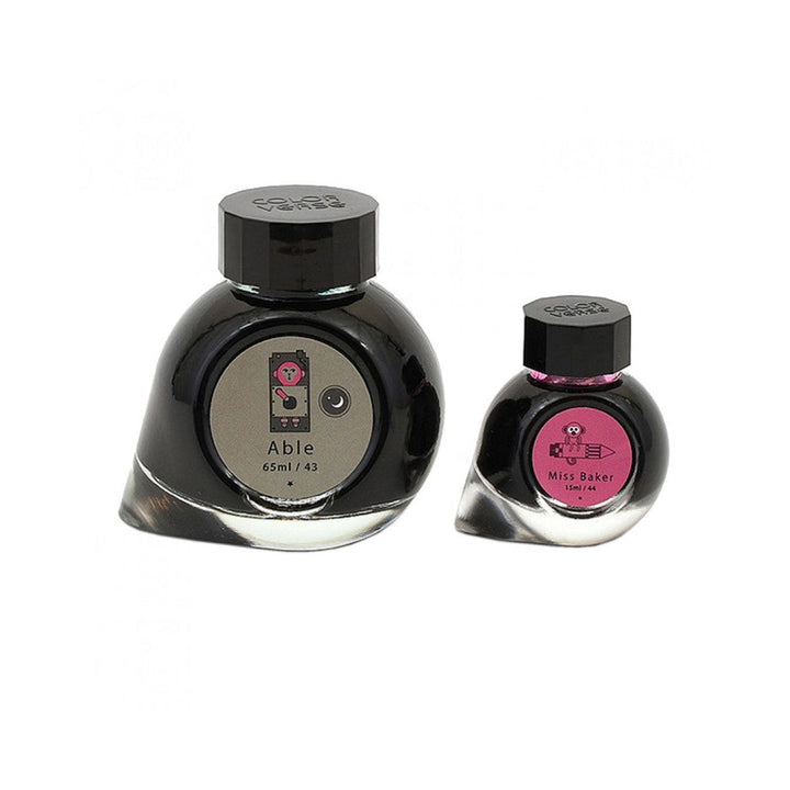 Colorverse  Fountain Pen Ink | Trailblazer In Space | Able Green &amp; Miss Baker Pink | 65ml &amp; 15ml | 2 Bottle Set