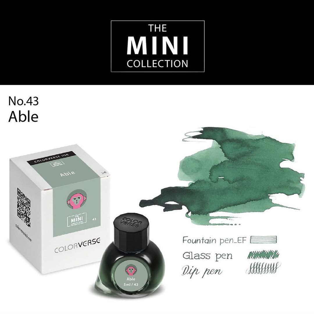 Colorverse Mini | Gray | Fountain Pen Bottled Ink | 5ml | Able