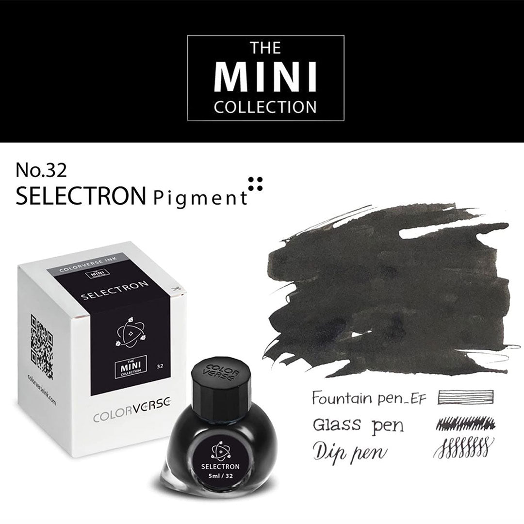 Colorverse Fountain Pen Ink Mini | 5ml | Selectron | Black – AARCAAI