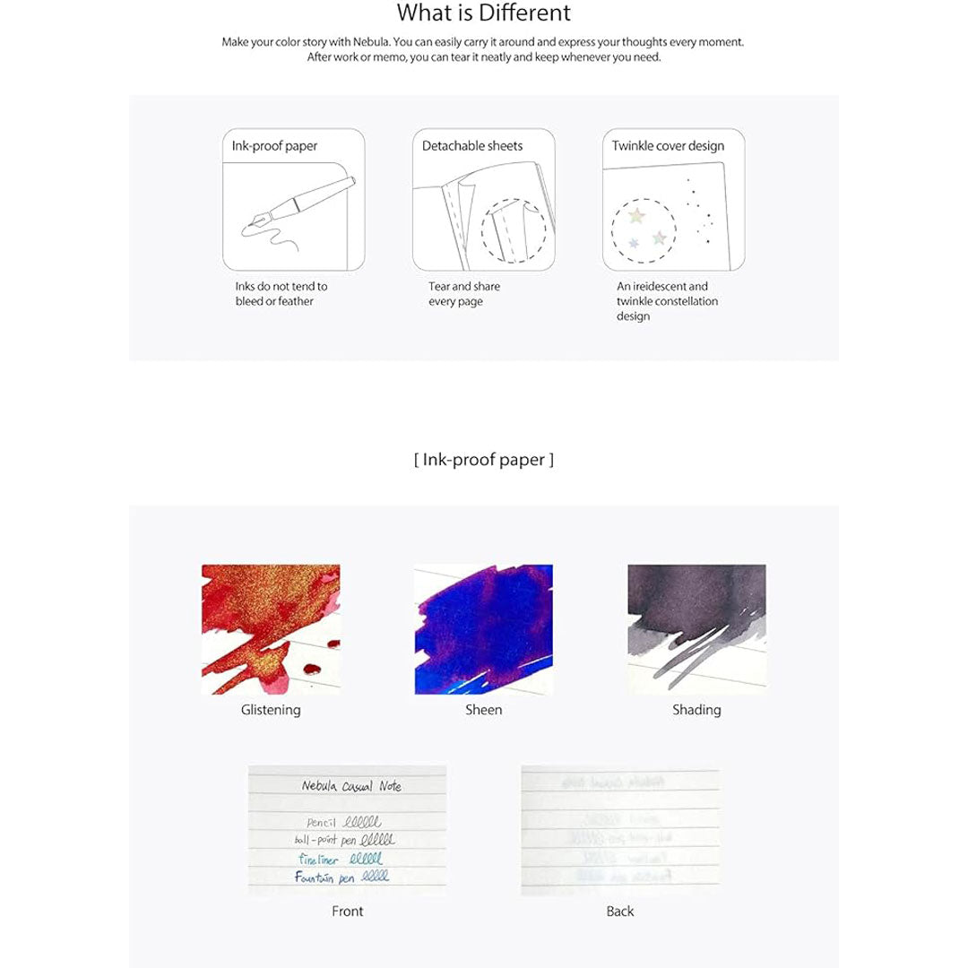 Colorverse | Nebula | Casual Series | Spiral Bound Notebook | Plain | Turquoise