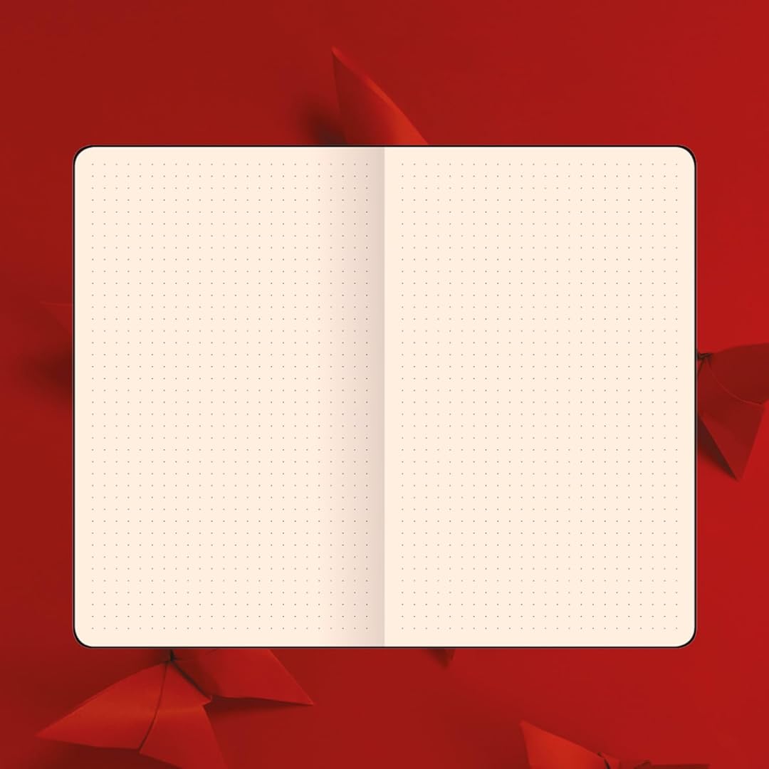 Flexbook | Dotted | Medium A5 Size Notebook | Red | 60 Years Special Edition
