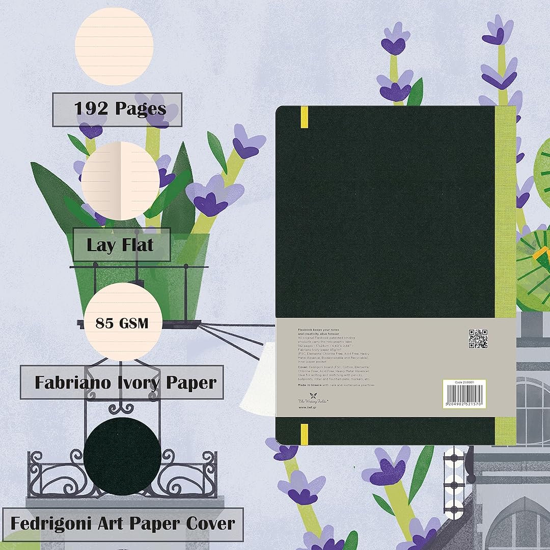 Flexbook | Ruled | Medium A5 Size Notebook | Light Green | Flex Global