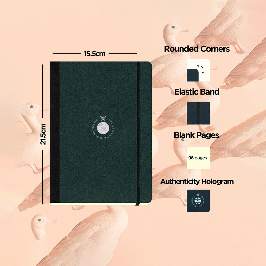 Flexbook | Blank | Medium A5 Size Sketchbook | Black | Flex Global Sketchbook