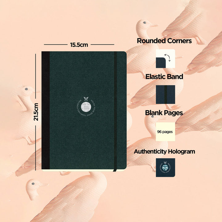 Flexbook | Blank | Medium A5 Size Sketchbook | Black | Flex Global Sketchbook