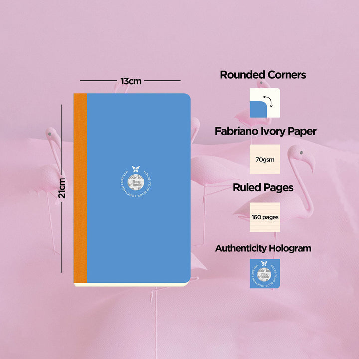 Flexbook | Ruled | Medium A5 Size Notebook | Blue | Smartbook