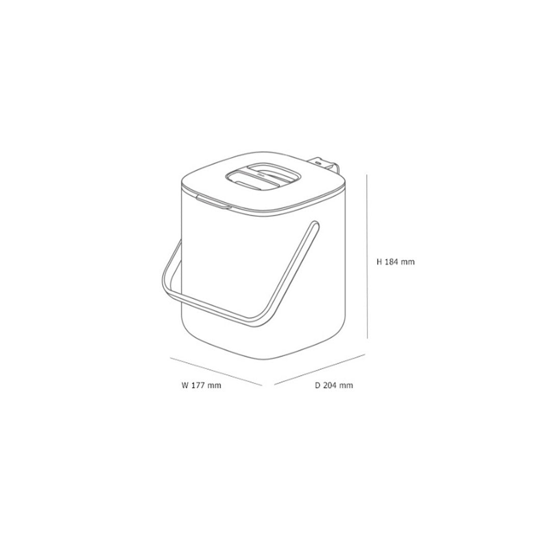 Litem | Multi Utility Waste Bin | Ivory | For Office Home &amp; Kitchen