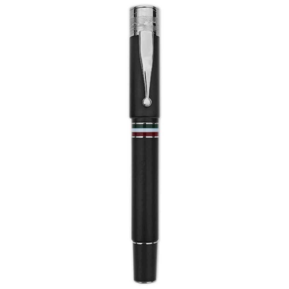 Gioia | Fountain Pen &amp; Rollerball Pen | Partenope | Black | Ruthenium Trims