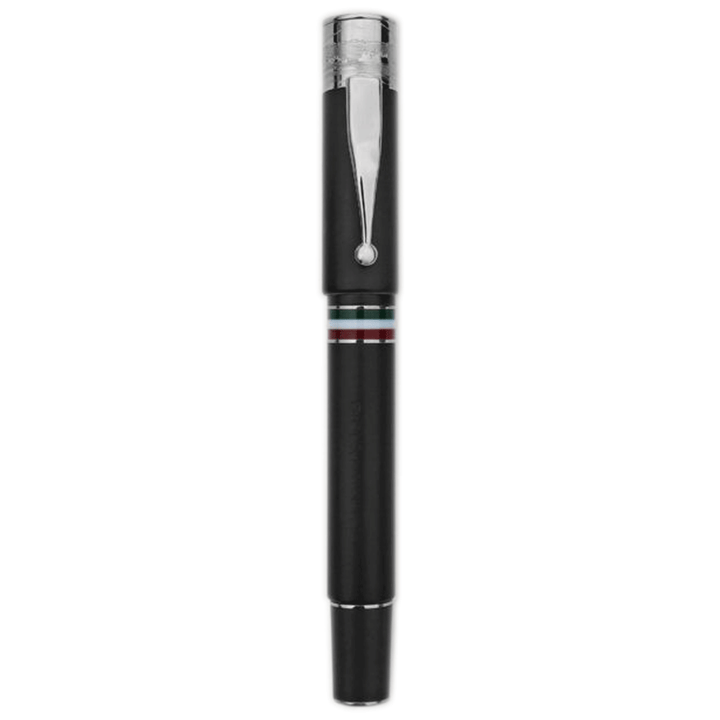 Gioia | Fountain Pen &amp; Rollerball Pen | Partenope | Black | Ruthenium Trims
