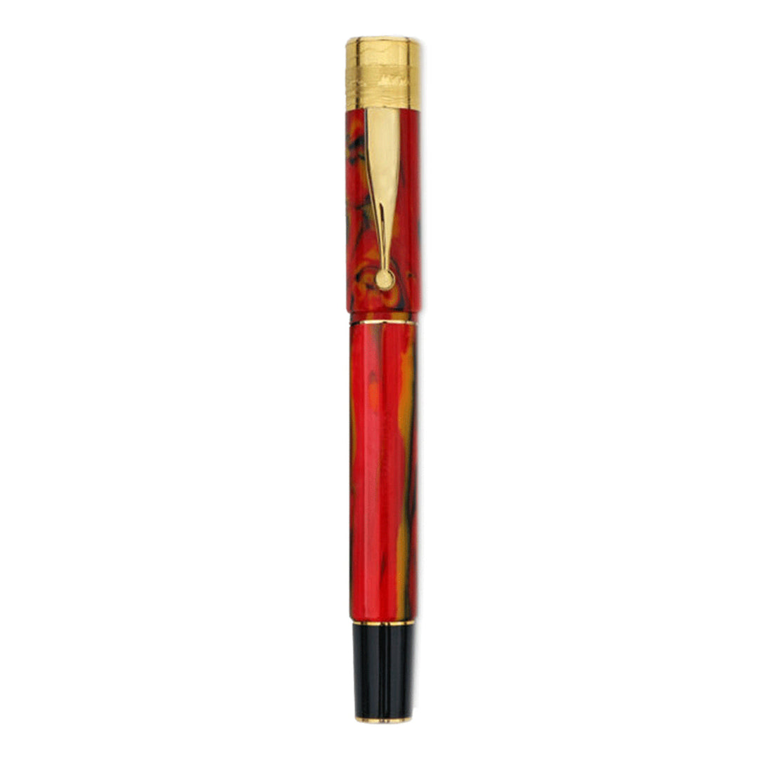 Gioia | Fountain Pen &amp; Rollerball Pen | Partenope | Fiamma Flame | Gold Trims