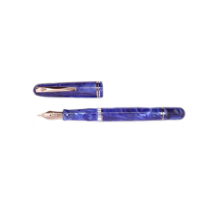 Gioia | Metis Fountain Pen | Blue Aesthetic | Rose Gold Trims