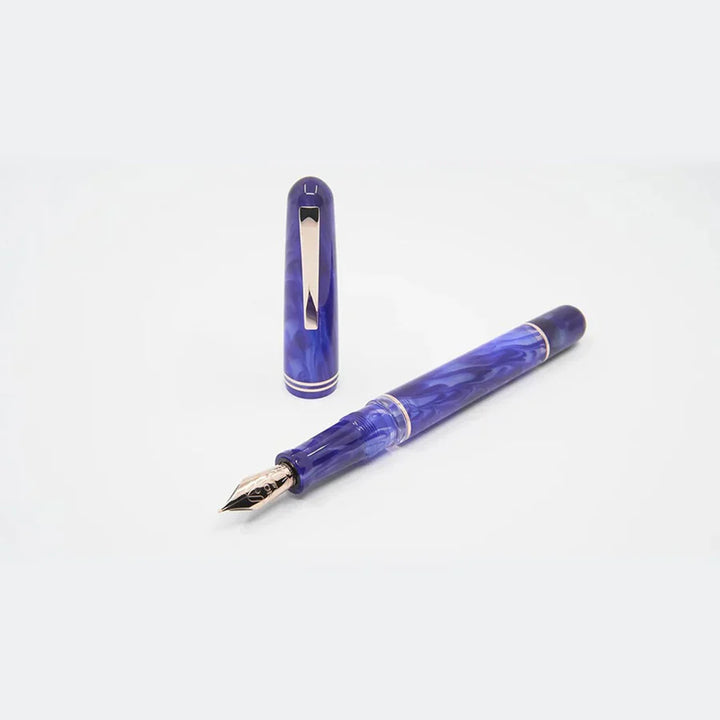 Gioia | Metis Fountain Pen | Blue Aesthetic | Rose Gold Trims