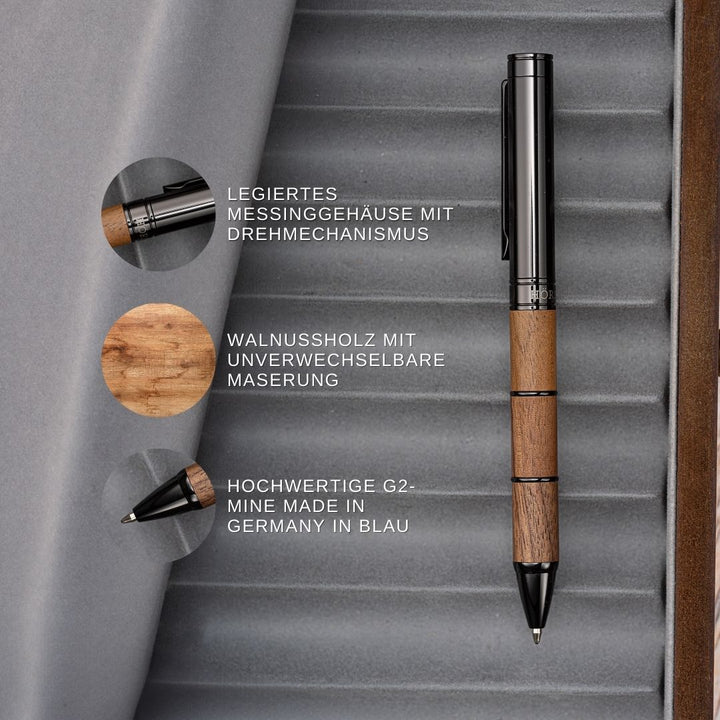 Horner | Obscurus | Ballpoint Pen | Walnut Wood - Aarcaai
