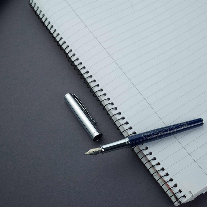 Horner | Terra | Fountain Pen | Blue Chrome - Aarcaai