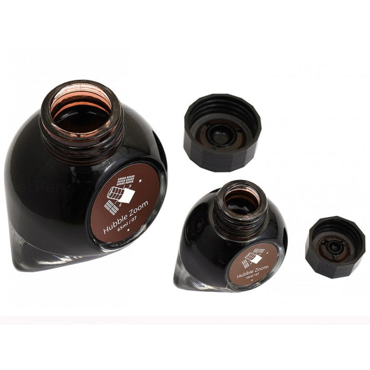 Colorverse | Spaceward Series | Season 1 | Fountain Pen Ink | Hubble Zoom | Brown | 65ml and 15ml | 2 Bottle Set - Aarcaai