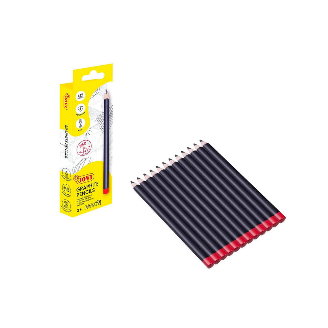 Jovi 738/12 B Graphite Pencil Case, Pack of 12, Single