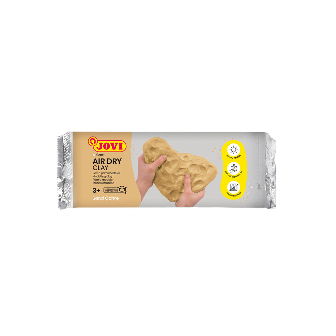Jovi European Air-Dry Modeling Grey Clay 3 Packets - Each Pack of 250 Grams for Sculpting Pottery Art &amp; Craft Handicraft Educational Purpose Fine Motor Skills