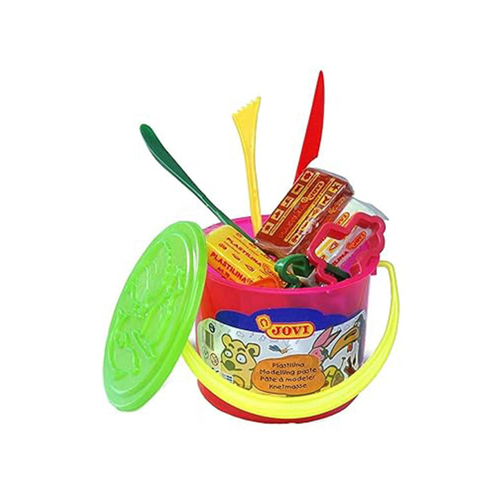 Jovi Plastilina 6 Color Bars of Reusable Non-Drying Clay 3 Cutters 3 Tools 1 Sheet for Motor Skills