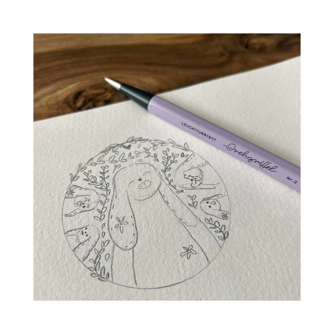 LEUCHTTURM1917 0.7mm Mechanical Clutch Pencil | Graphite HB Lead | Drehgriffel No. 2 | Lilac | Twist Mechanism