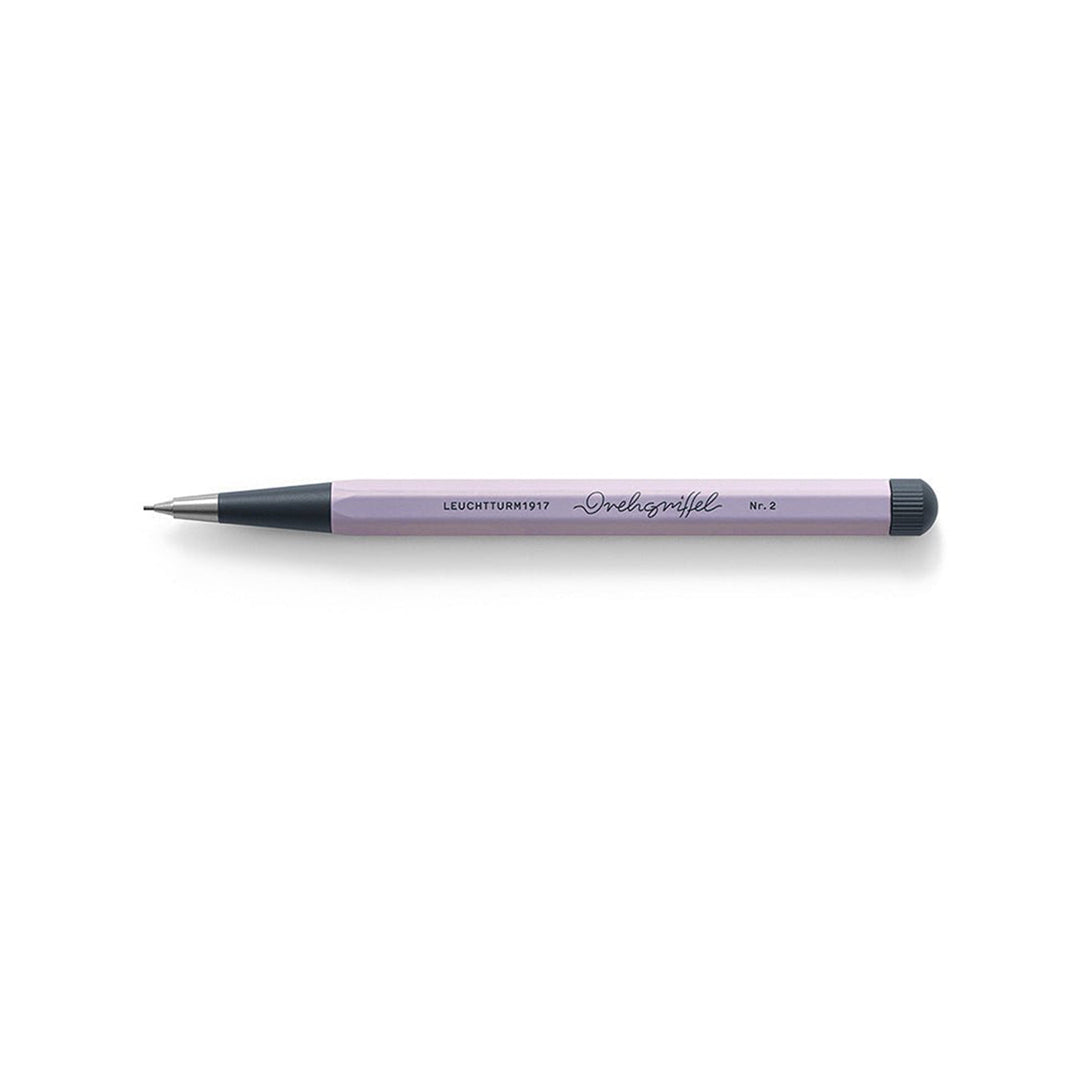 LEUCHTTURM1917 0.7mm Mechanical Clutch Pencil | Graphite HB Lead | Drehgriffel No. 2 | Lilac | Twist Mechanism