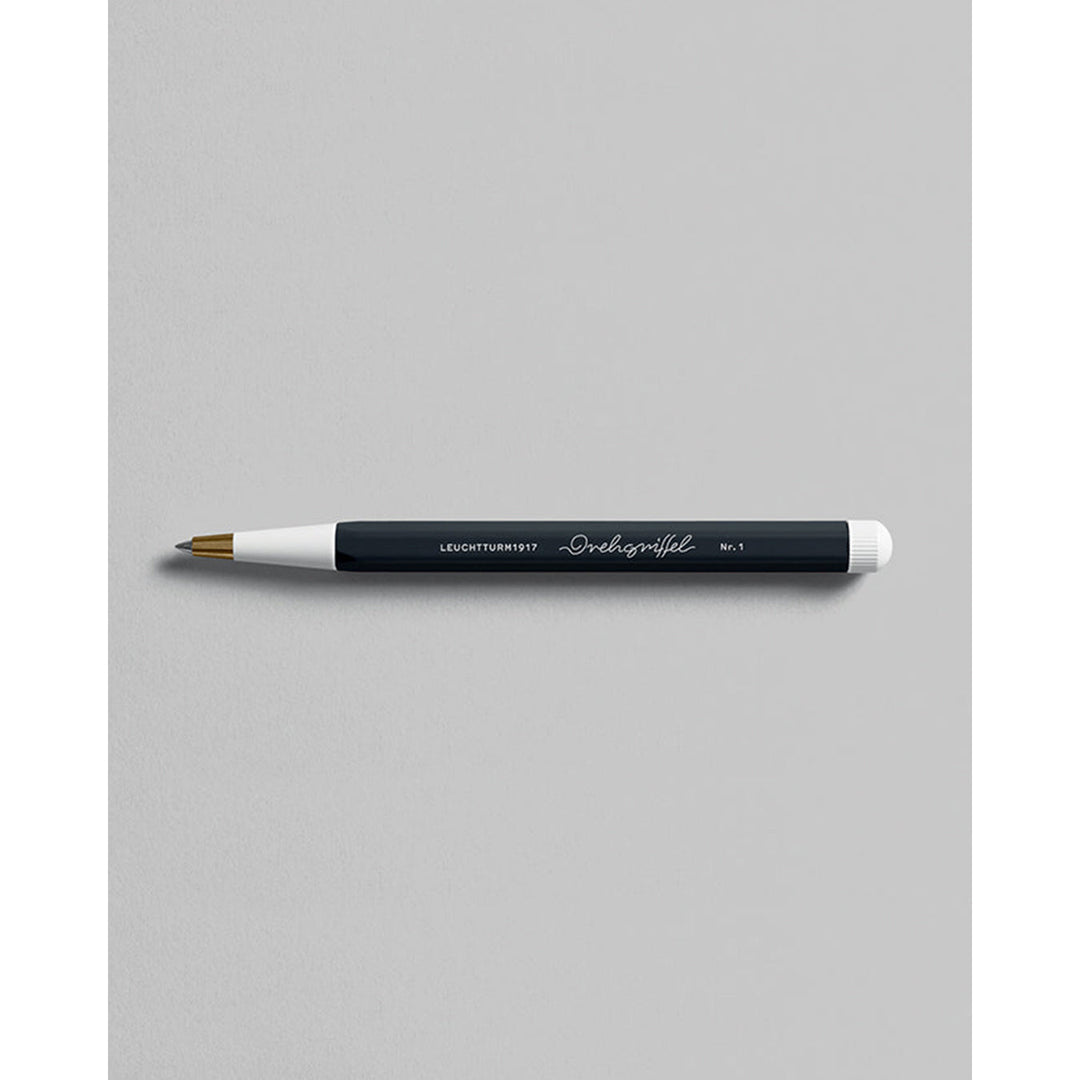 LEUCHTTURM1917 Ball Point Pen with Royal Blue Ink | Drehgriffel No. 1 | Black | Twist Mechanism