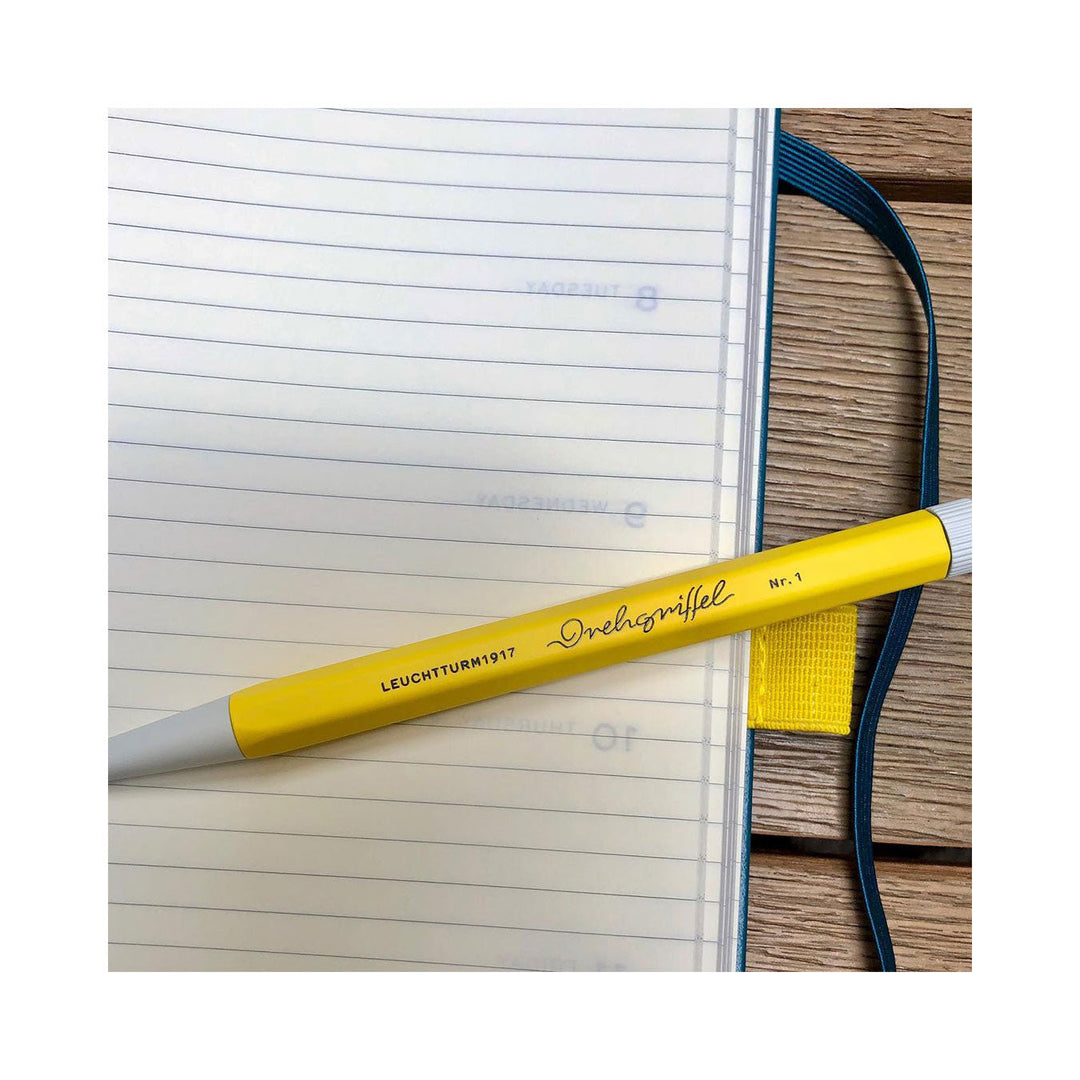 LEUCHTTURM1917 Ball Point Pen with Royal Blue Ink | Drehgriffel No. 1 | Lemon Yellow | Twist Mechanism
