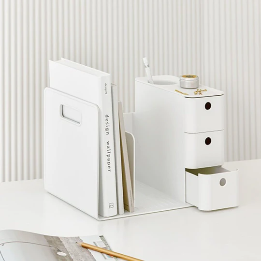 Litem | Combo Book Rack with 3 Drawers| 2 Bookshelf| 1 Pen Stand | Mint