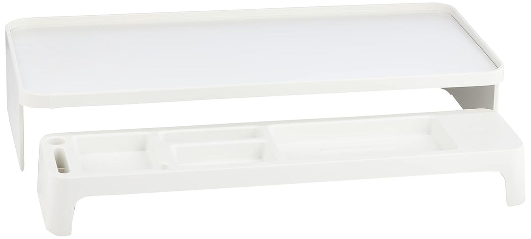 LITEM Desktop Monitor &amp; Computer Stand with Organizer – White - Aarcaai