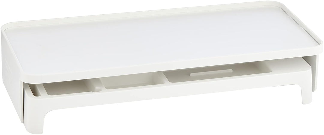 LITEM Desktop Monitor &amp; Computer Stand with Organizer – White - Aarcaai