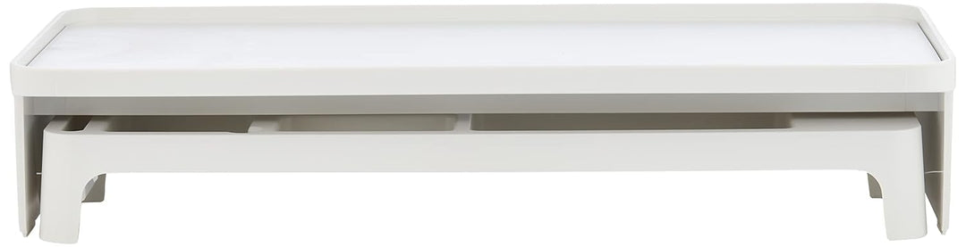 LITEM Desktop Monitor &amp; Computer Stand with Organizer – White - Aarcaai