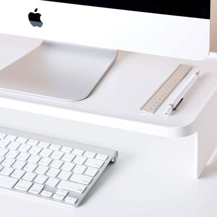 Litem | Monitor Stand | Up Desk Organizer Set | White