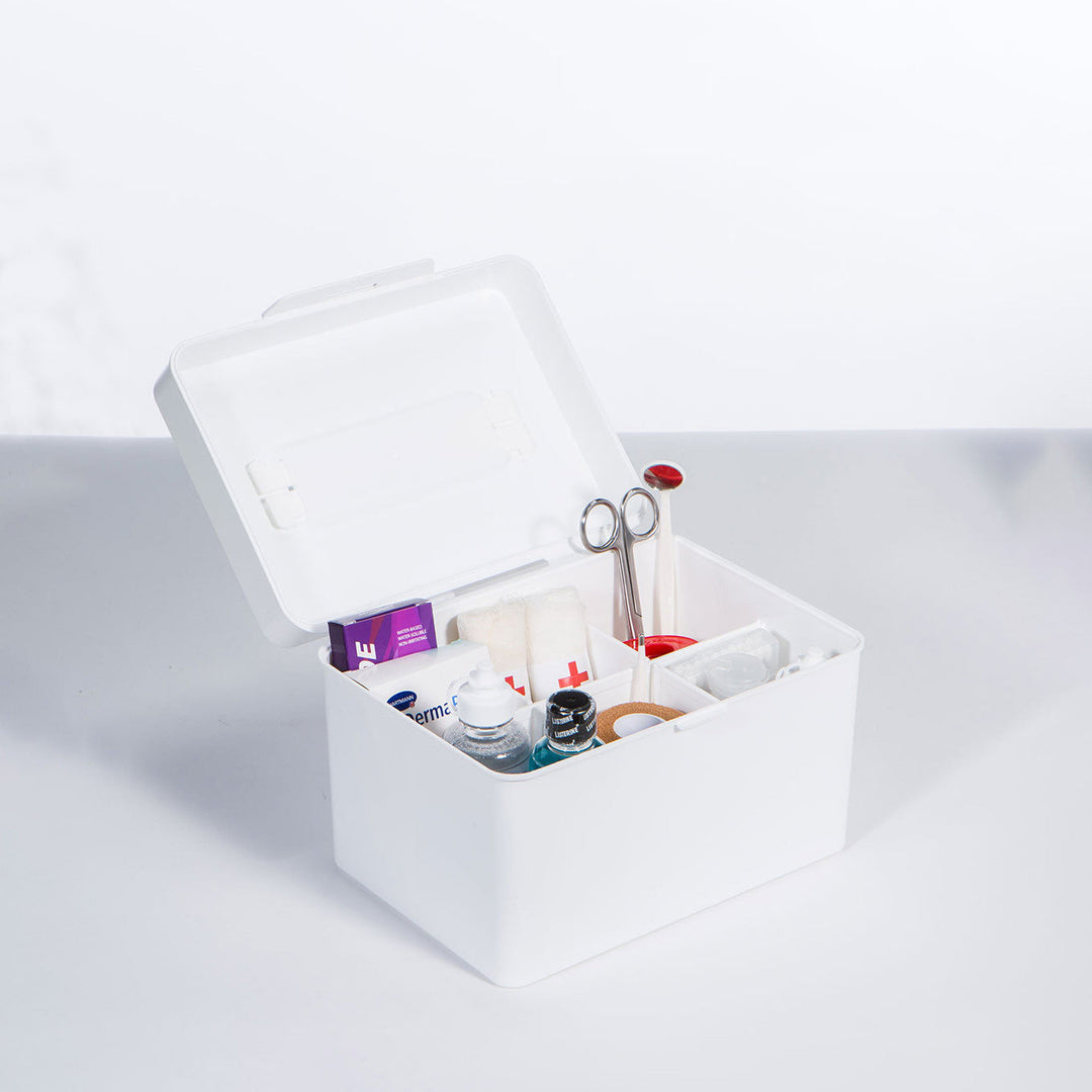 Litem | Multi Utility Storage Box With Lid | Orgnaizer | White |My Cube|  For Office &amp; Home