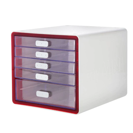 Sysmax | Multi Utility Mini Cabinet | 5 Drawers |Organizer | Red |For Office &amp; Home