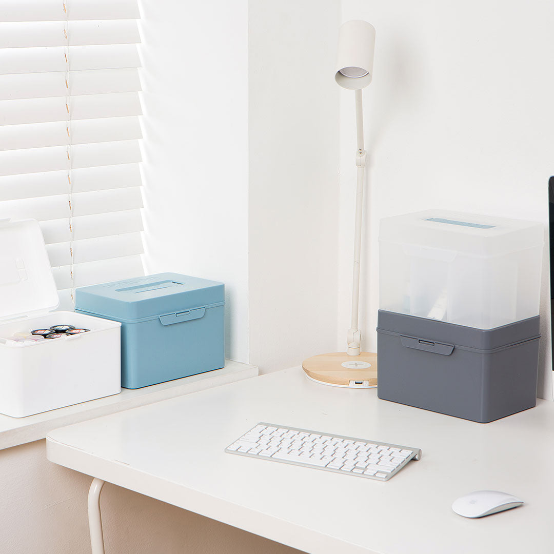Litem | Multi Utility Storage Box With Lid | Orgnaizer | Smog |My Cube|  For Office &amp; Home