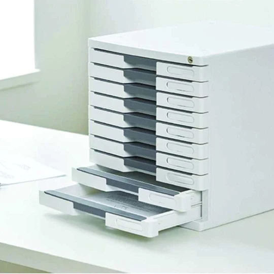 Sysmax | Lockable File Cabinet | 10 Drawers | Blue |New Max | For Office School  &amp; Hospital