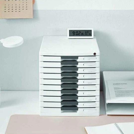 Sysmax | Lockable File Cabinet | 10 Drawers | Blue |New Max | For Office School  &amp; Hospital