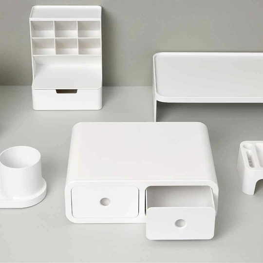 Sysmax | Storage Box | Monitor Stand | White | For Office &amp; Home