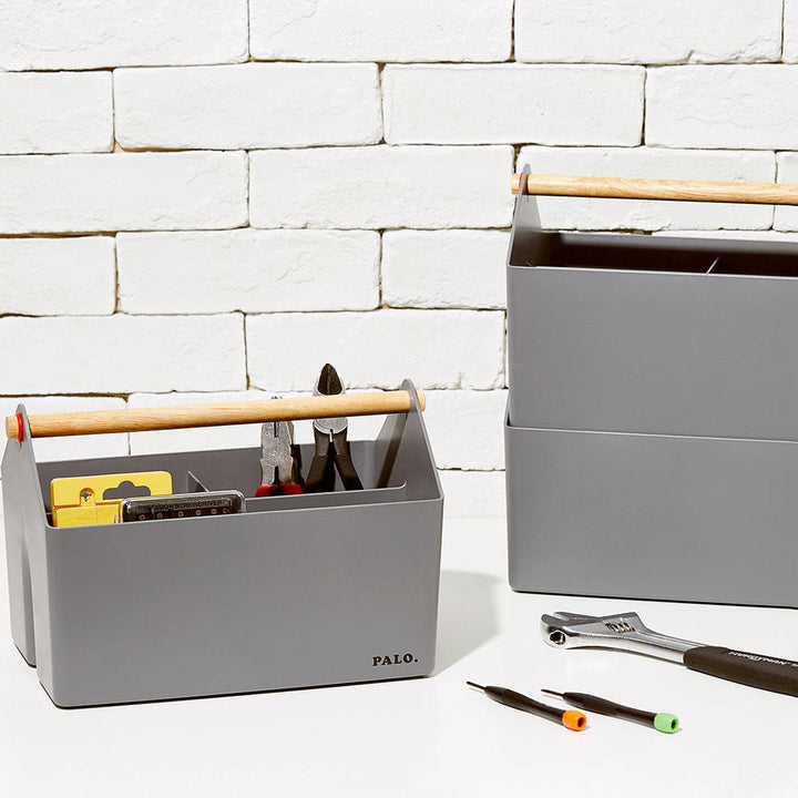 Litem | Multi Utility Storage Basket | Grey |  Palo | For Office Home &amp; Kitchen